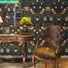 0.53x10m Chinese style brown flower and bird pattern wallpaper living room bedroom dining room TV sofa background wall paper ► Photo 1/4