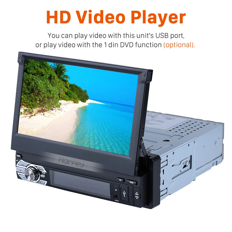 Clearance Harfey Android 6.0 Univeral GPS NAV System 7" HD Car Stereo CD DVD Player for Nissan QASHQAI/X-TRAIL TOYOTA COROLLA Hyundai Kia 3