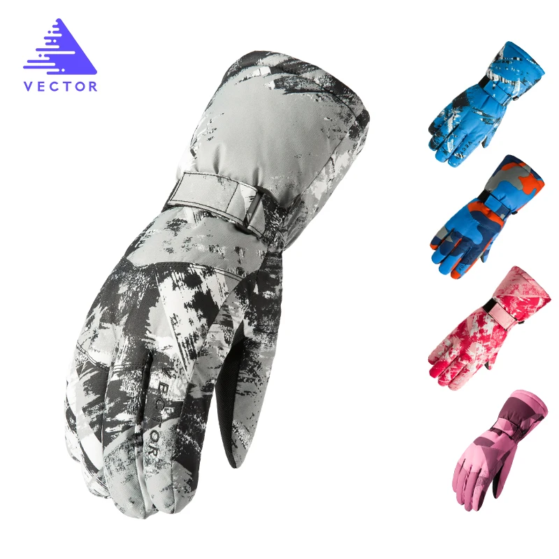 Женские детские лыжные перчатки, перчатки для сноуборда, мотоциклетные зимние лыжные перчатки для альпинизма, велосипедные перчатки, водонепроницаемые зимние варежки