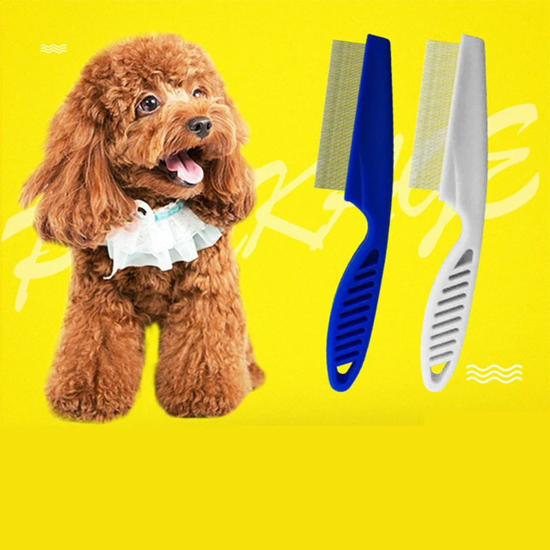 Stainless Steel Combing Teeth Pet Dog Comb Removed Flea Fur Care Puppy Hair Grooming Tool Pet