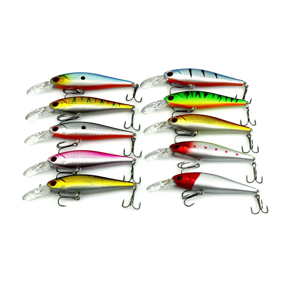

GoodOutdoor Dynamic 10pcFishing Lure Isca Artificial Floating Minnow Hard Bait Wobblers Fishing Lure Mar20