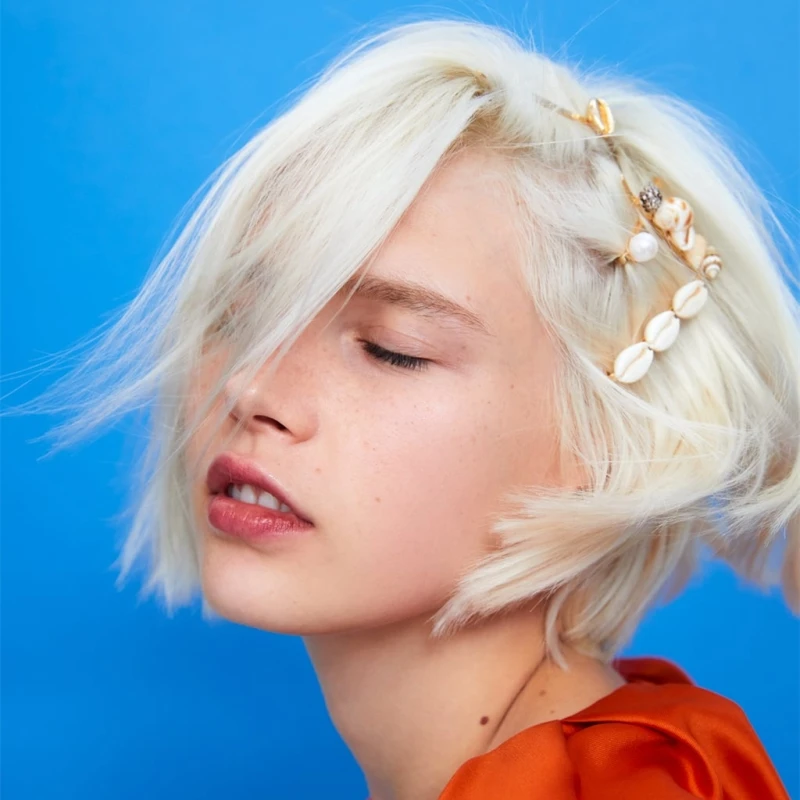 

JURAN Fashion New za Designs Jewelry Sea Shell Handmade Hair Clips For Women Barrettes Trendy Pearl Hair Pins Accessories 2019