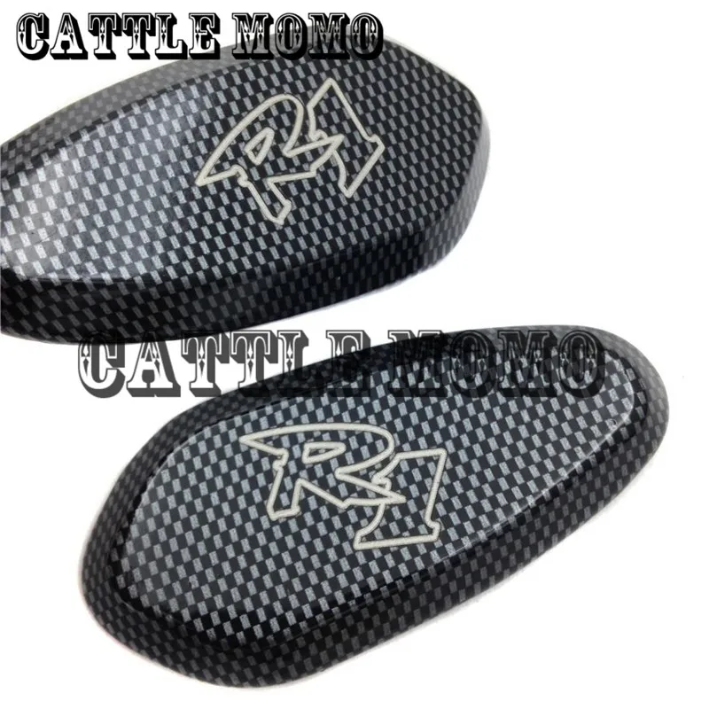 BLACK / CHROME Mirror Block Off Cap Mirror Base Plates Cover For YAMAHA YZF R1 2