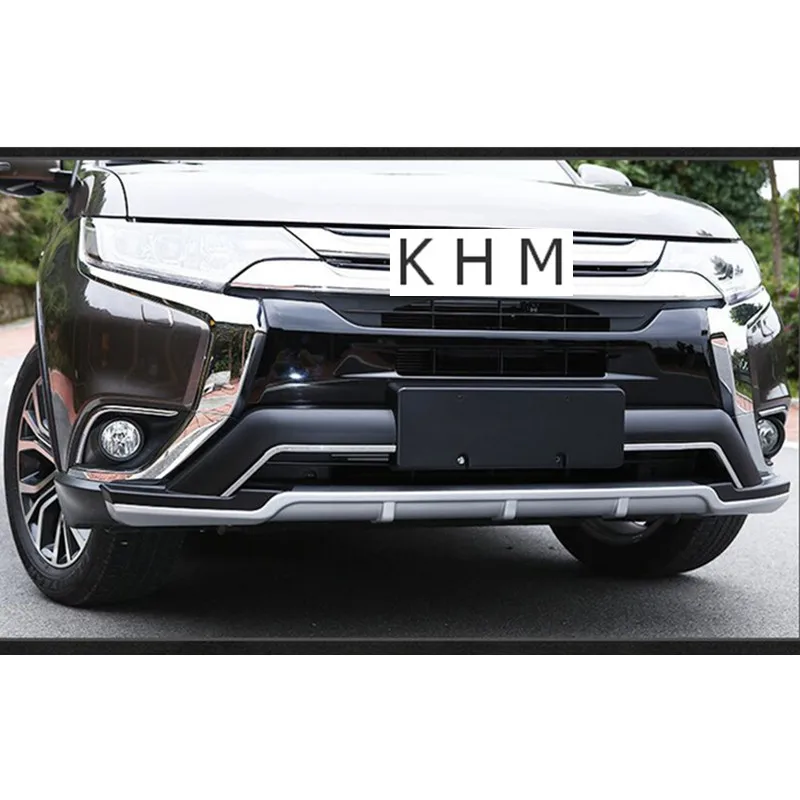 Для Mitsubishi Outlander Высокое качество! Передний+ задний бампер Нескользящая защитная пластина