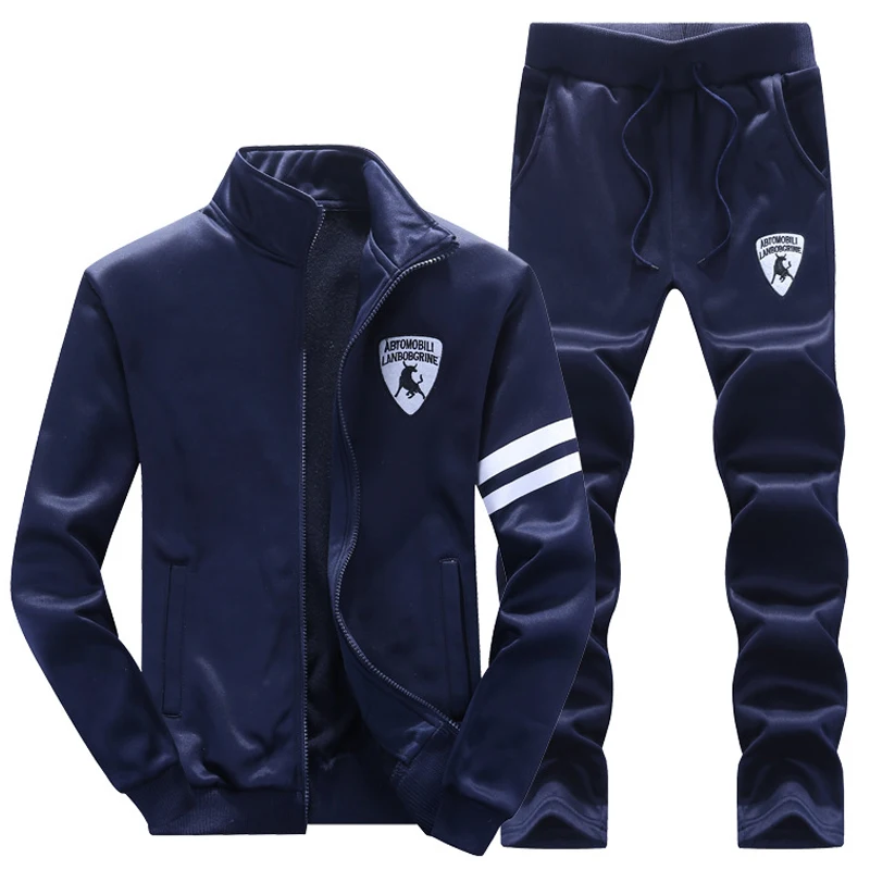 

Men's Sportswear Tracksuit Sets Luxury Brand Men's Sportsuits Jackets 2019 Spring Zipper Sweatpants Hoodies Mens Plus Size S082