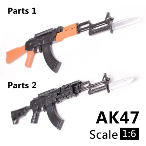 1/6 Scale AK47 Toy Gun Model Puzzles Building Bricks Gun Soldier Weapon