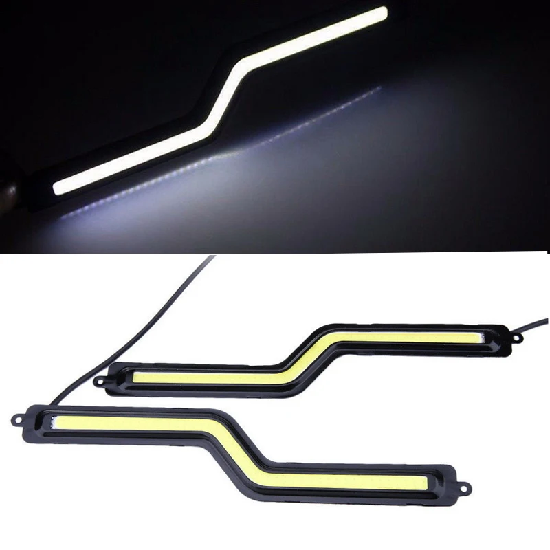 2pcs/set 12V COB LED Car DRL Driving Daytime Running Fog Light Waterproof