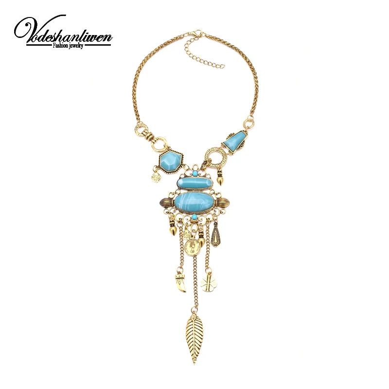 

Vodeshanliwen 2017 New Fashion women Collar necklace pendant costume chic Accessories Vintage maxi statement Necklace