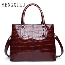 MENGXILU High Quality Crocodile Leather Handbag Luxury Pattern Leather Crossbody Bag Women Famous Designer Shoulder Messenger MENGXILU High Quality Crocodile Leather Handbag Luxury Pattern Leather Crossbody Bag Women Famous Designer Shoulder Messenger
