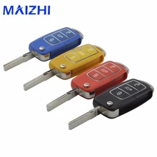 Maizhi 3 кнопки Uncut Клинок удаленного складной Ключи В виде ракушки чехол для Volkswagen VW Jetta Гольф Passat Beetle Мужские поло bora замены