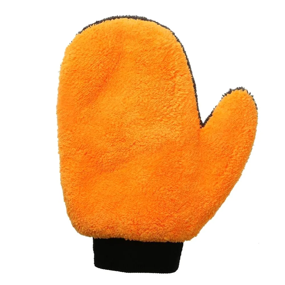 Коралловый флис перчатка для мытья машины очистки рукавицы короткие шерсть рукавица щетка для мойки авто Ткань A