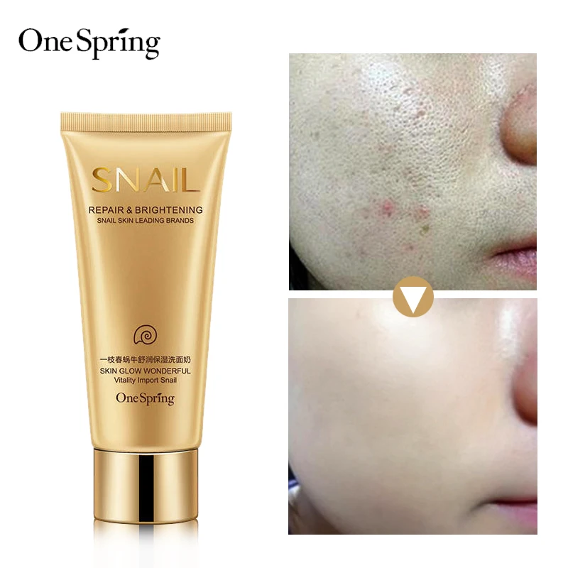 

Snail essence natural ingredients face deep cleansing mild moisturizing hydrating pore cleanser product onespring