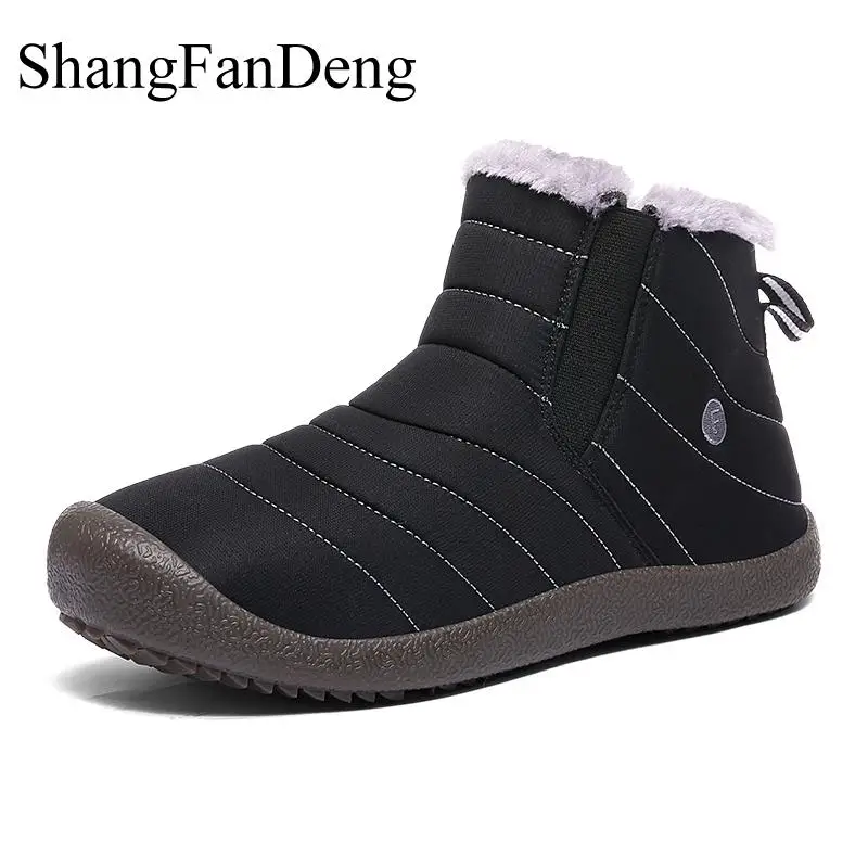 

ShangFanDeng Cheap Winter Snow Shoes Winter Keep Warm Casual Boots Fashion Waterproof Non Slip Boots Men Big Size Men boots