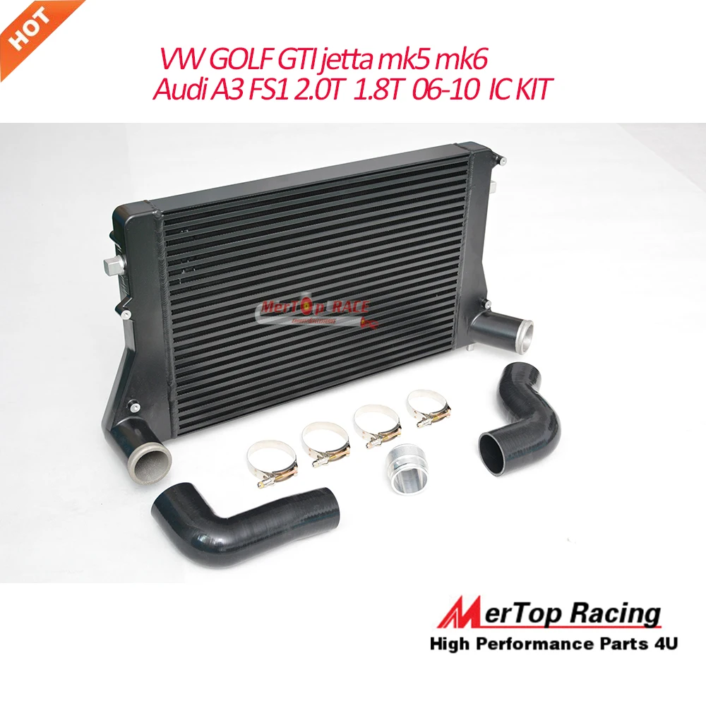 

MERTOP RACE Bar and plate type VW GTI and R Jetta mk5 mk6 / A3 fsi tsi 2.0T 1.8T GEN2 Turbo Intercooler Kit 2006-10