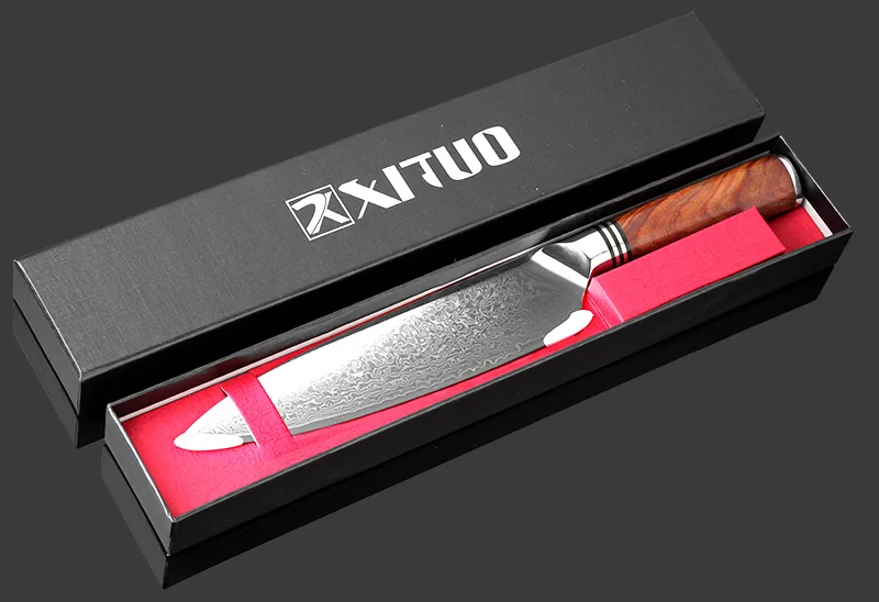 XITUO нож шеф повара 8 дюймов Дамасская сталь VG10 Kiritsuke Santoku ручной работы острый