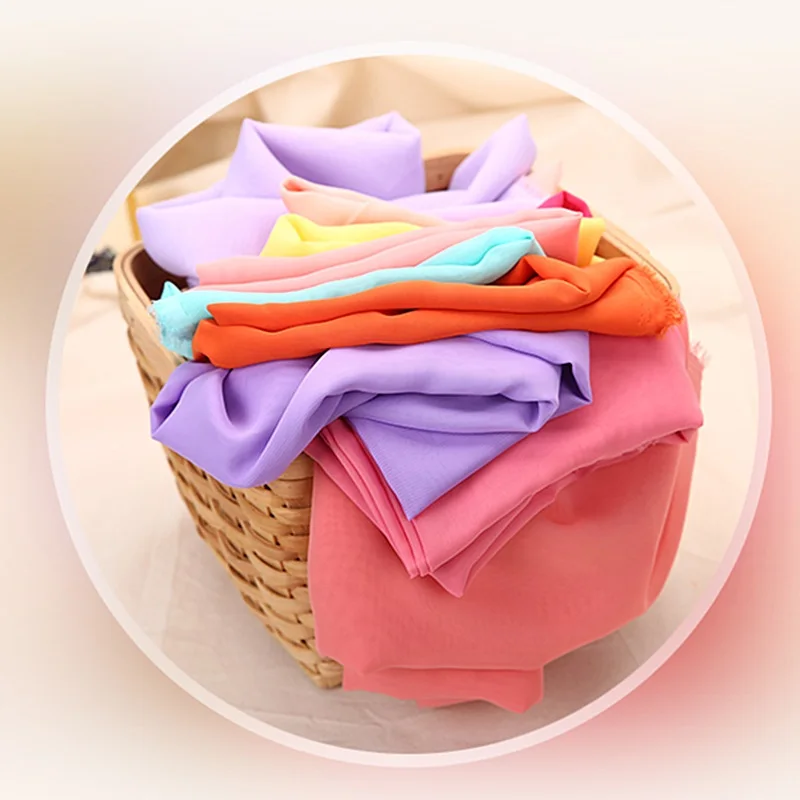 

Sale 100% mulberry silk georgette fabric smooth vertical cloth for fashionable dress cloth carf skirt nightgown sewing