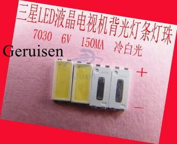 

150piece/lot FOR repair Samsung tcl LCD TV LED backlight Article lamp SMD LEDs 7030 6V Cold white light emitting diode