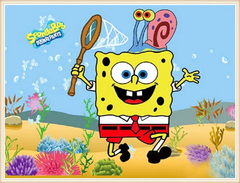 

Diamond embroidery Diy diamond Painting Cross Stitch Spongebob cube drill picture 5D Needlework Mosaic Home Decoration