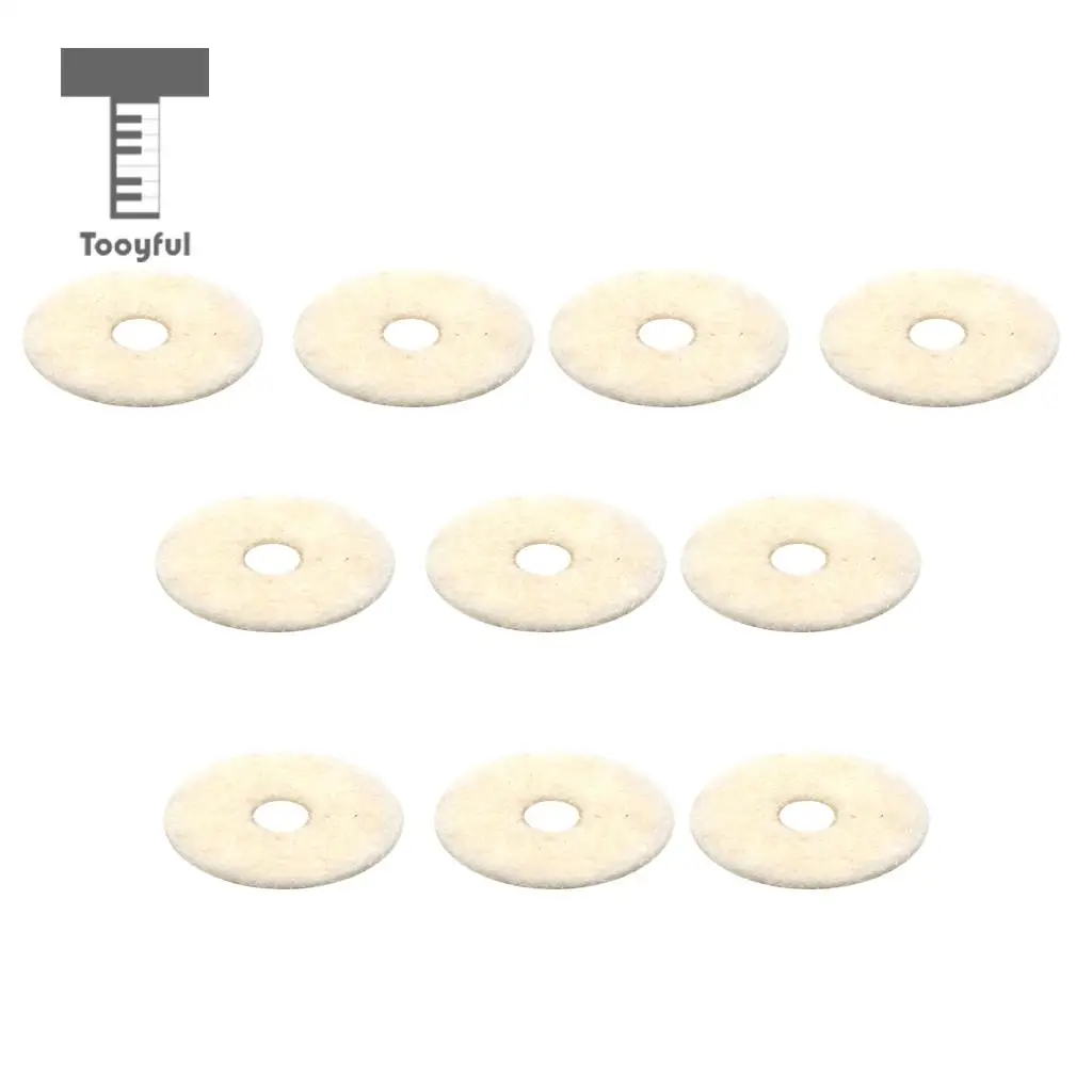 10pcs Safety Felt Guitar  Strap Block Lock Saver Washer for Acoustic Electric Guitar Bass Parts Accessories Light Yellow