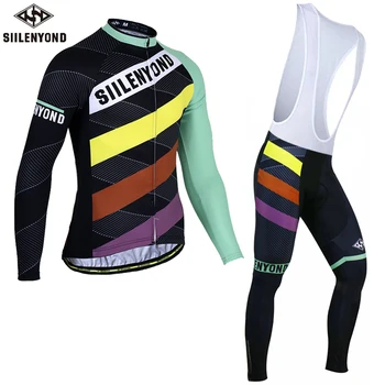 

SIILENYOND Winter Thermal Fleece Cycling Jersey Set fietskleding Maillot Ropa Ciclismo Keep warm MTB Bike Wear Bicycle Clothing