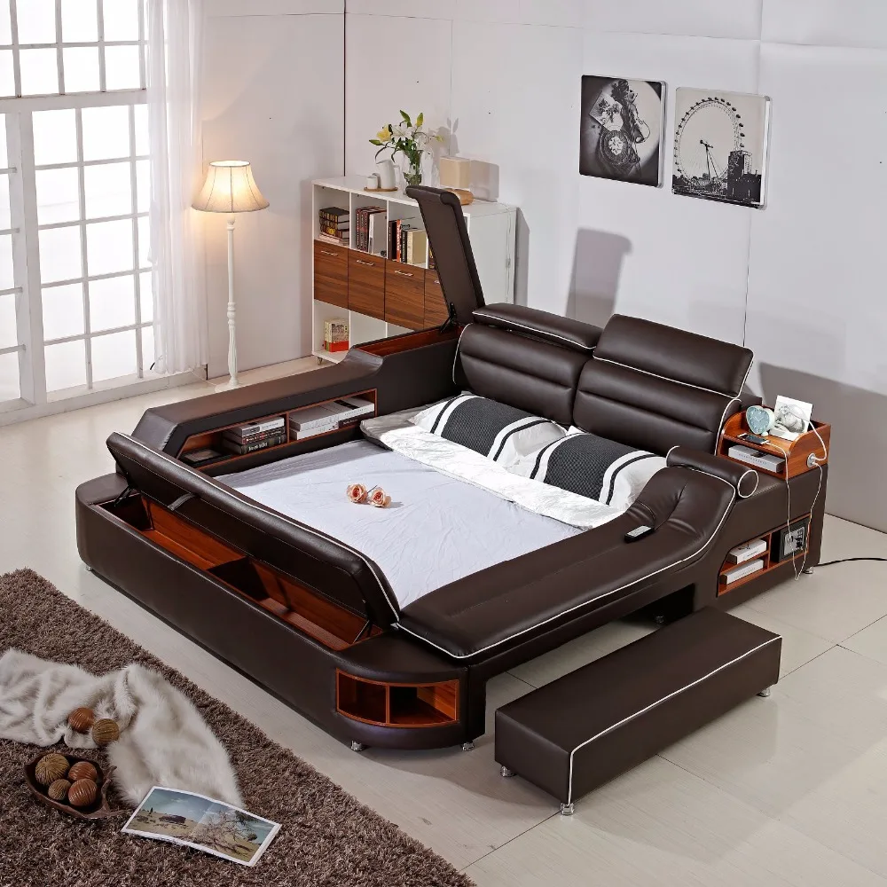 Muebles دي dormitorio 2018 جديد وصول محدودة الحديث نوم مجموعة moveis الفقرة قورتو الأثاث سرير التدليك لينة مع آمنة