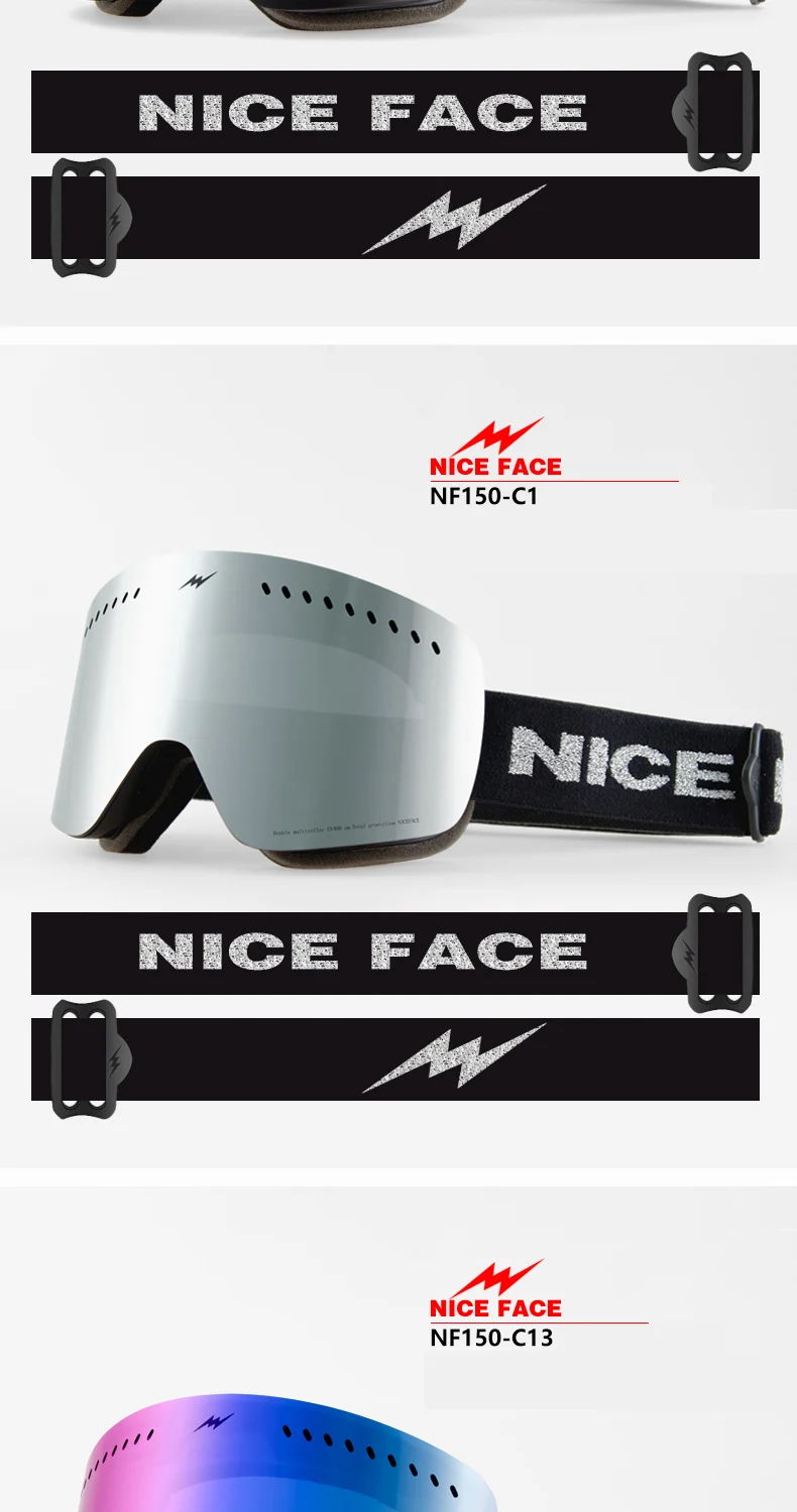 Новинка, лыжные очки, двойные, UV400, анти-туман, большая индивидуальность, лыжная маска, очки, для катания на лыжах, для мужчин, женщин, для снега, сноуборда, очки Skiado