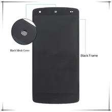 New LCD Display and Touch Screen Assembly Replacement with Frame for LG Nexus 5 D820 D821 Black Red White,Black Mesh Cover