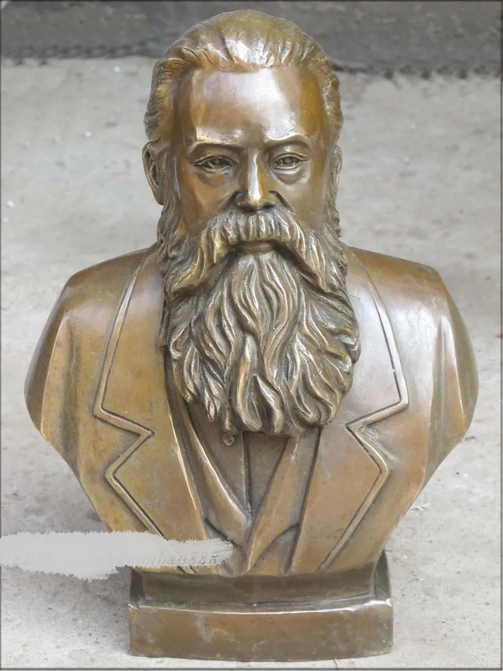 

11"Bronze ART Social thinkers Friedrich Von Engels