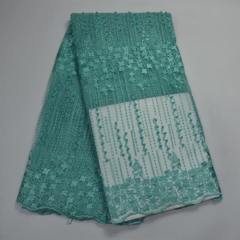 

2018 African Cord Lace High Quality French Lace Fabric with Plenty Stones Red Color African Lace Fabric For Nigerian Wedding -30