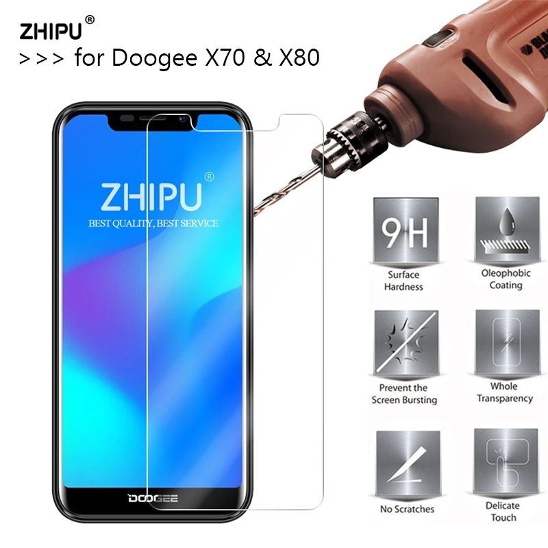 

Tempered Glass For Doogee X70 X80 Screen Protector 2.5D 9H Premium Tempered Glass For Doogee X70 X80 Protective Glass Film