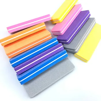 

10pcs/lot Professional Nail File Mini Sponge Nail Sanding Blocks UV Gel Polish Cuticle Remover Manicure Tools Nail Buffer Files