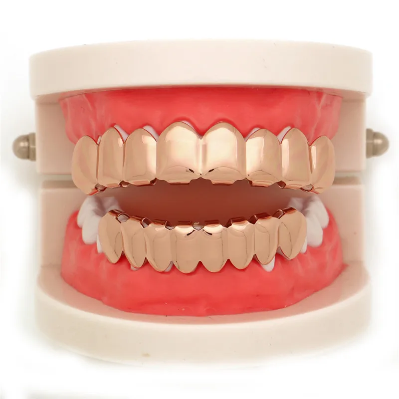 LuReen золотые зубы грили верхние и нижние зубные грили стоматологический коспли гриль Зубы вампира шапки украшения для тела Вечерние подарки