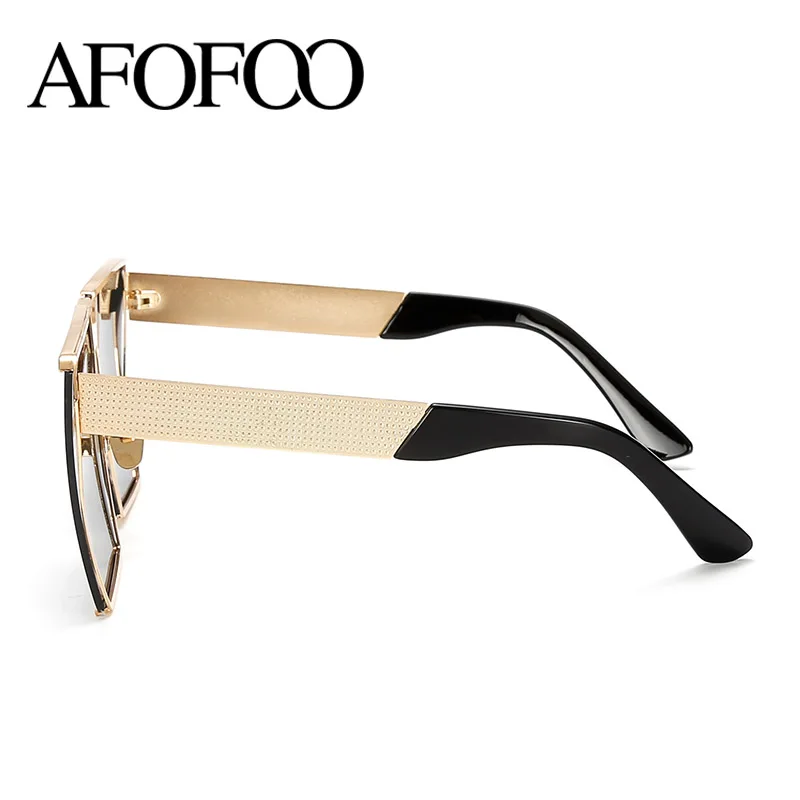 Модные большие солнцезащитные очки AFOFOO с металлической оправой квадратные