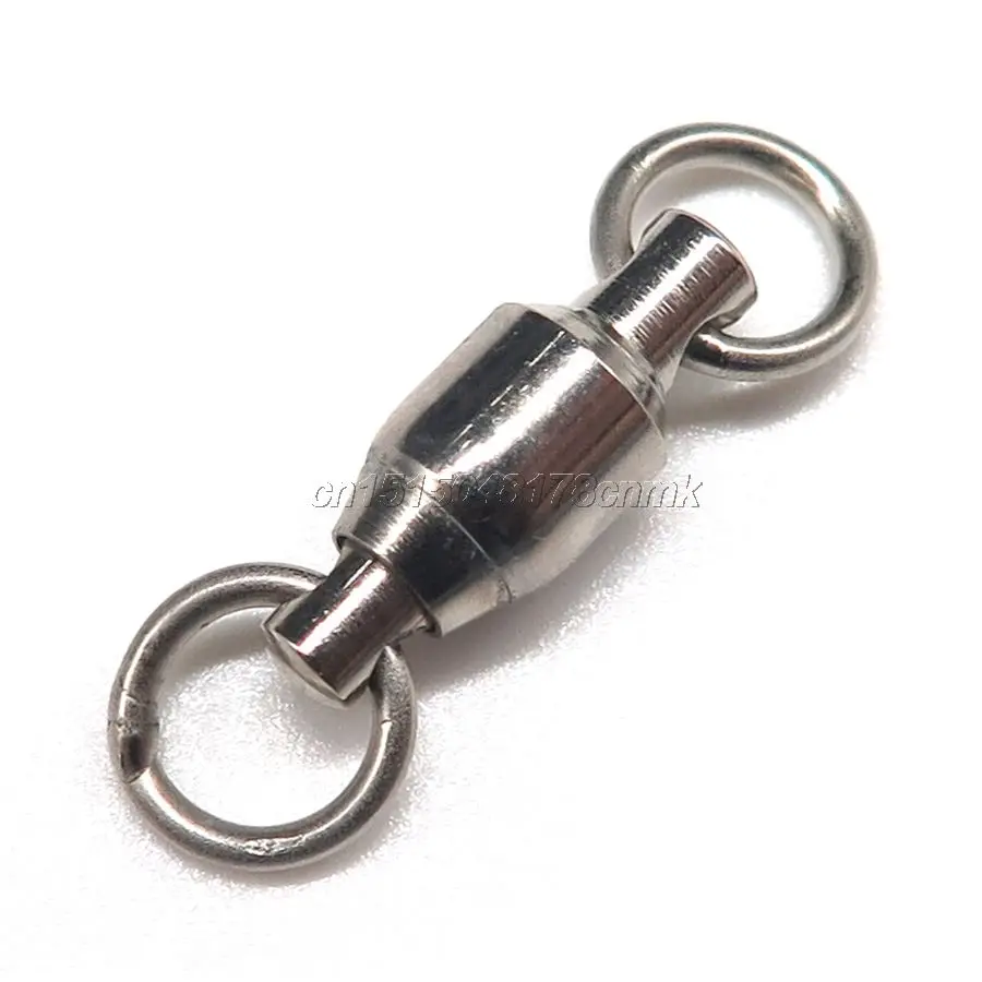 

100pcs spinner bait Connector Fishing accessories swivels Stainless Steel rolling swivel Ball Bearing Swivel With Solid Ring