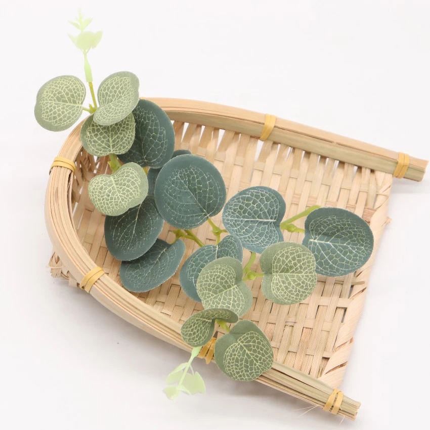 

10Pieces Fake leaves artificial Leaf Retro Eucalyptus plant For Floral accessories Flower wall Bouquet decoration