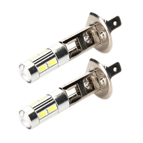 

TOYL 2pcs 5W H1 5630 SMD 10 LED Ampoule Lampe Bulb Feu Blanc DC 12V Voiture