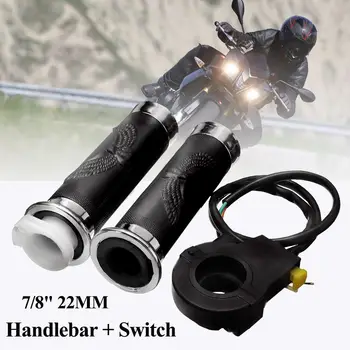 

7/8" 22mm Motorcycle Handlebar Hand Grips Throttle Control Kill Switch For 49cc 66cc 80cc Scooter Dirt Pit Bike Quad