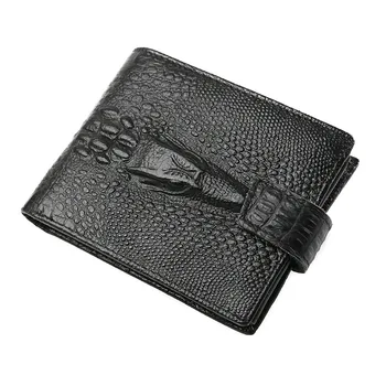 

Real Genuine Leather Men Women Short Crocodile Wallet Purse Luxury Brand Zipper Coin Bag Credit Card Holder Dropshipping