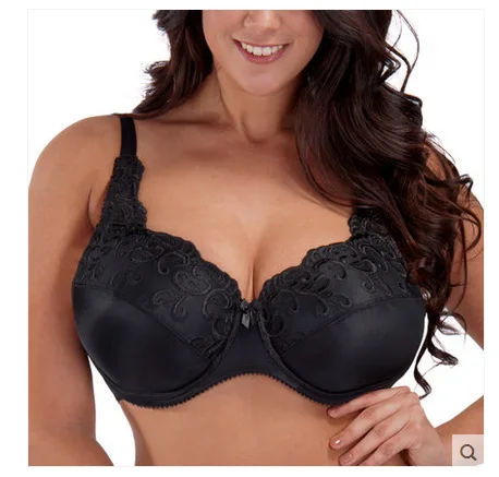 

120G 120F 120DD 115E 100E 95F Black Women Plus Size Bra Large Full Cup sexy Lace bra Push Up Pajamas Bralette secret bra B12-