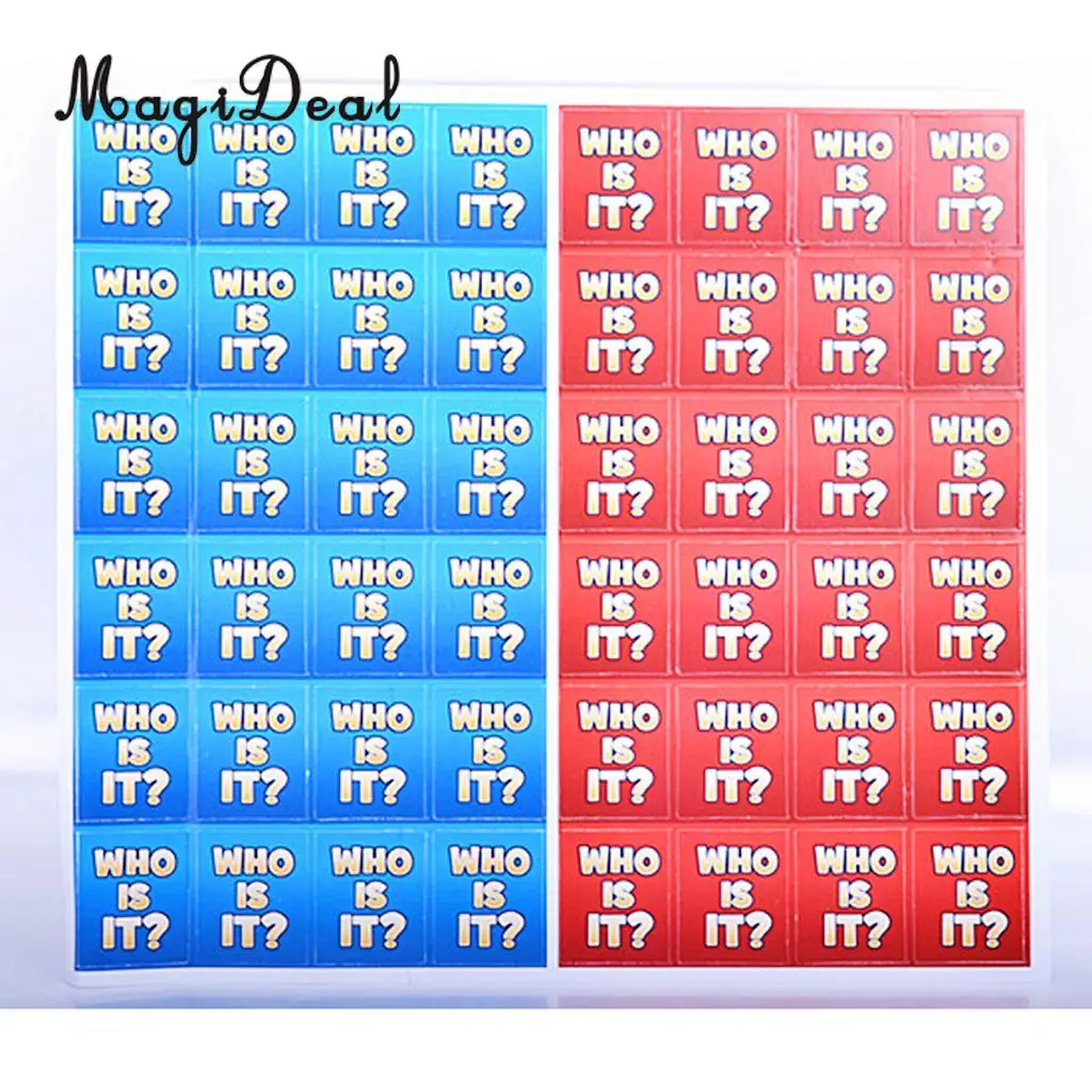 MagiDeal Multicolor Plastic Folding Board Game Toy Who Is It Guessing Game Parent-Child Educational Toy Gifts Sets Observation