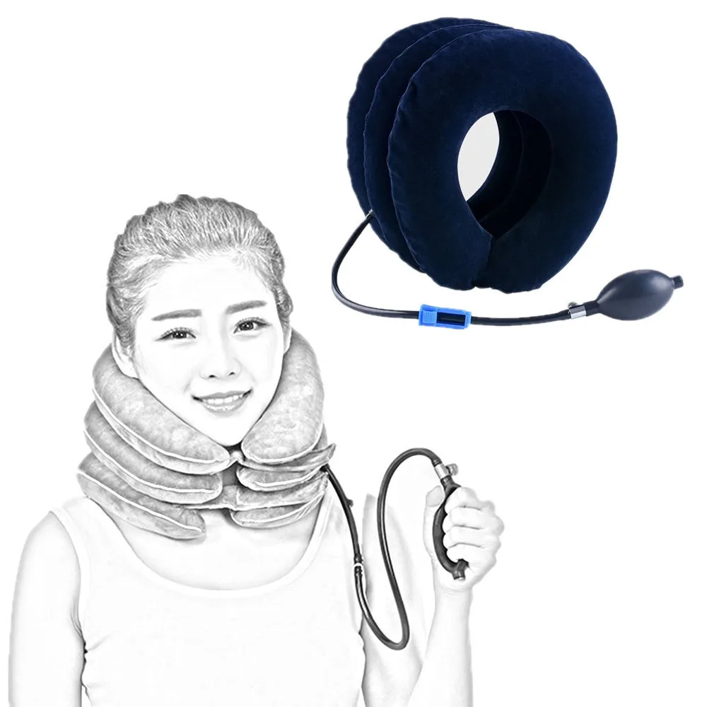 Air Inflatable Pillow Cervical Neck Head Pain Traction Support Soft