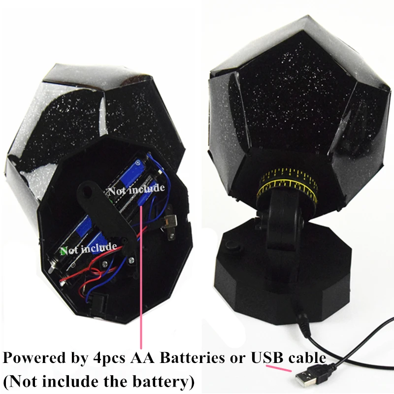 AIFENG сделай сам Звездный проектор ночник USB или AA на батарейках синий белый теплый