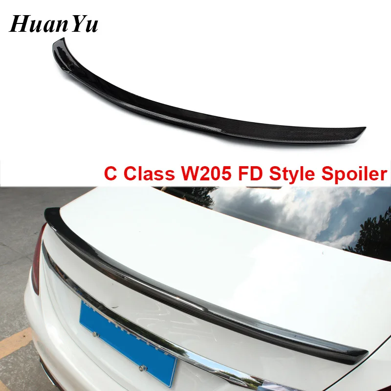 FD Стиль спойлер из углеволокна для Mercedes-benz W205 2-купе или 4-дверный седан C Class задний багажник утка крылья для губ UP