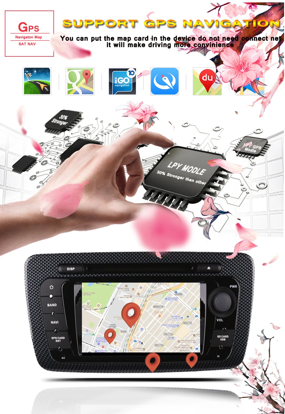Best Octa Core 4GB RAM 1024*600 Android 9.0 Car DVD Player GPS for Seat Ibiza 2009 - 2013 with WiFi Bluetooth Radio GPS Tape Recorder 6