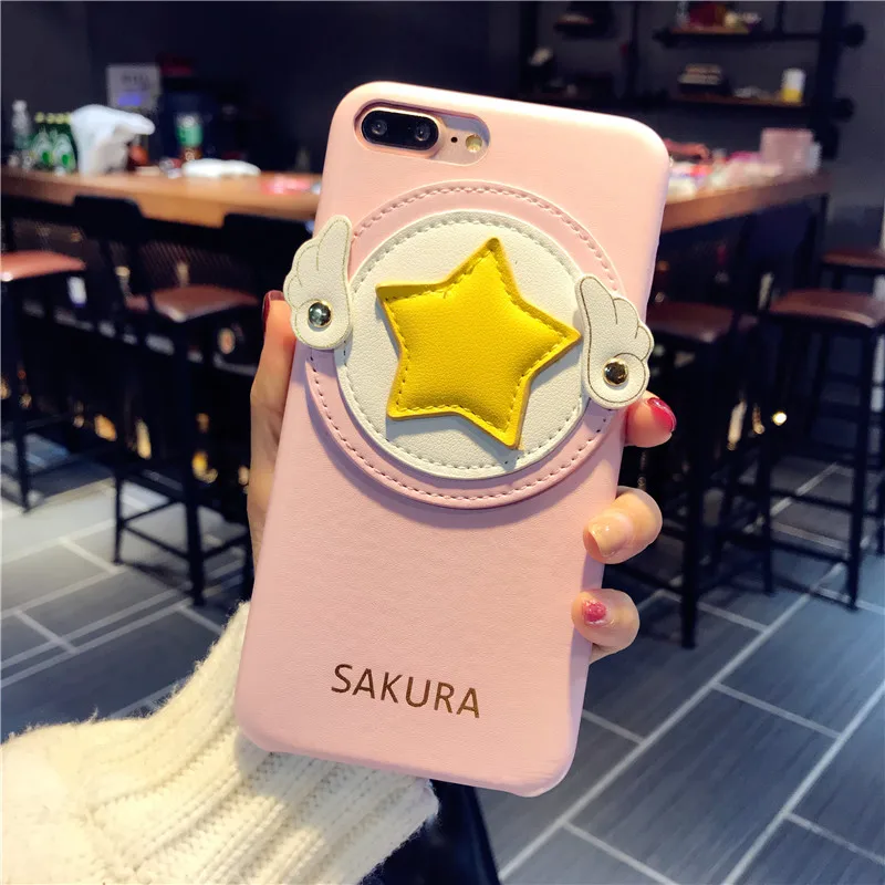 Для iphone 8 Plus+ закала пленка, cardcaptor Сакура Телефон чехол для iPhone 7 6 6splus Дело Крылья Ангела корковых чувствовать себя