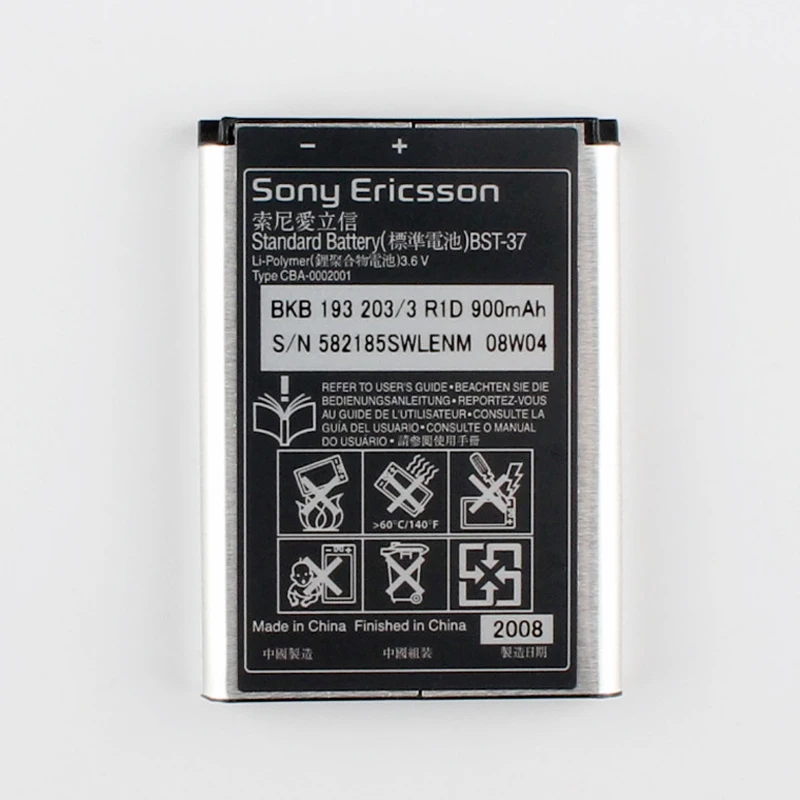 

Original Sony High Capacity Phone Battery For Sony Ericsson K758i Z300i W710i J220c K200c J100i W550i K600i 900mAh
