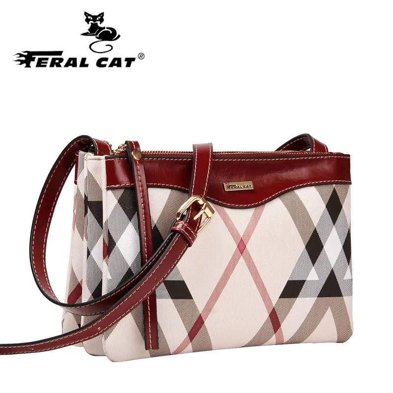 

Feral Cat 2019 luxury brand designer high quality shopping buckle fashion shoulder bag cross-body women girl bags wallet 3308
