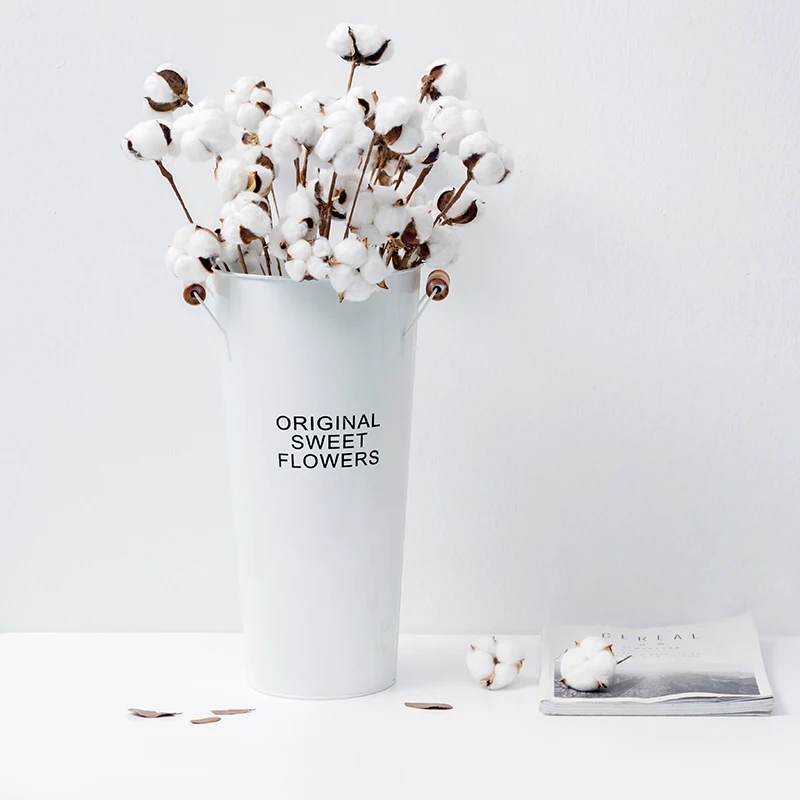 

Nordic creative balcony dried flowers Flower pot shop door decoration flower bucket decoration ornaments flower tub