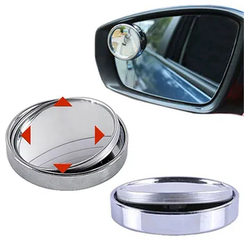 

1PC HD 360 Degree Wide Angle Adjustable Car Rear View Convex Mirror Auto Rearview Mirror Vehicle Blind Spot Rimless Mirrors
