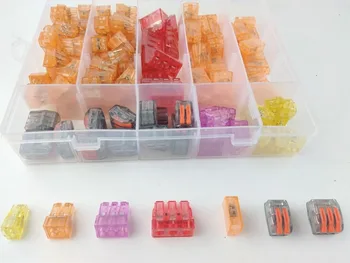 

wire connector with 144PCS combo for 4 rooms mixed 7models Conductors Terminal Block boots terminals quick wiring